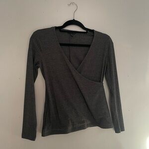 Banana Republic Elegant Gray Women's Wrap Top